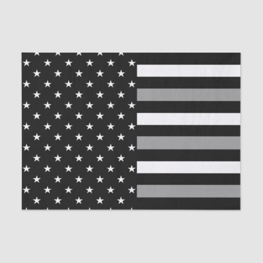 Thin Gray Line & Stars Seidenpapier (Vorderseite)