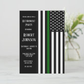Thin-Green-Line-Einstellung Einladung (Stehend Vorderseite)