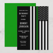 Thin-Green-Line-Einstellung Einladung (Vorne/Hinten)