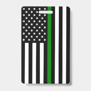 Thin Green Line Flag: Patriotische Veteranen des M Ausweis