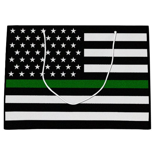 Thin-Green-Line-Flagge Große Geschenktüte (Vorderseite)
