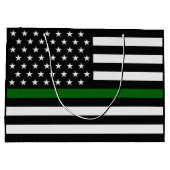 Thin-Green-Line-Flagge Große Geschenktüte (Rückseite)