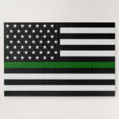 Thin-Green-Line-Flagge Puzzle (Horizontal)