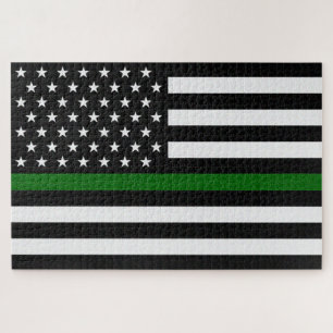 Thin-Green-Line-Flagge Puzzle