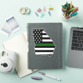 Thin Green Line Georgia Flag Aufkleber (iPad Hülle)