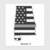 Thin Grey Line Alabama Flag Aufkleber (Blatt)