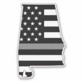 Thin Grey Line Alabama Flag Aufkleber (Vorderseite)