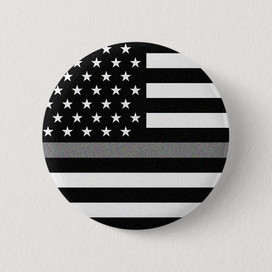 Thin Grey Line Flag Button (Vorderseite)