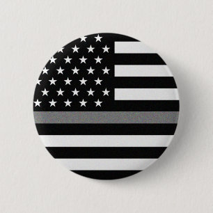Thin Grey Line Flag Button