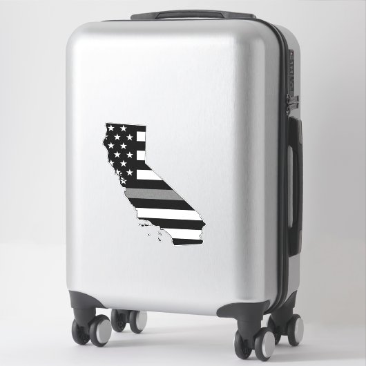 Thin Grey Line Flag California Aufkleber (Koffer)