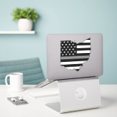 Thin Grey Line Flag Ohio Aufkleber (Laptop auf Schreibtisch)