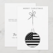 Thin Grey Line Weihnachtsberater Feiertagskarte (Vorne/Hinten)