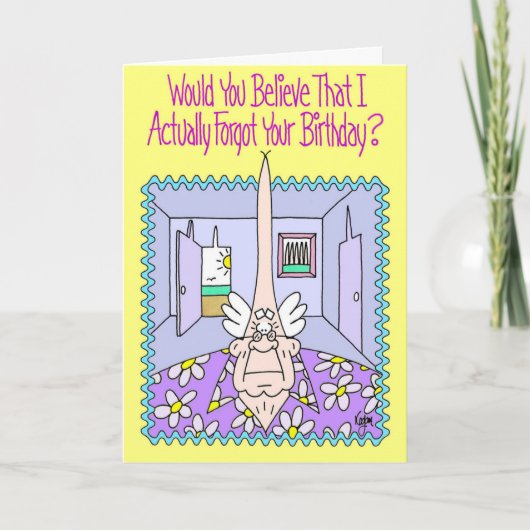 THIN HEAAED Belated Birthday Card Karte (Vorderseite)