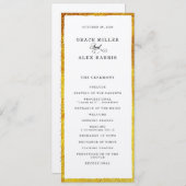 Thin Imitats Goldgrenzenhochzeit Einladung (Vorne/Hinten)