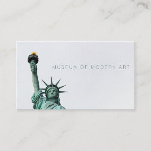 Thin Liberty Museum Simple Center Front und Back Visitenkarte