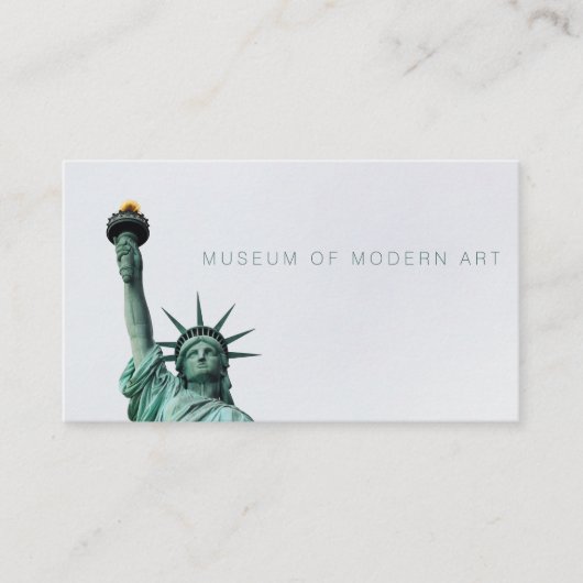 Thin Liberty Museum Simple Center Front und Back Visitenkarte (Vorderseite)
