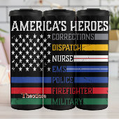 Thin Line America's Heroes Design Thermosbecher