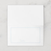 Thin Line Border l Blue and White Platzkarte (Außenseite Aufgefaltet)