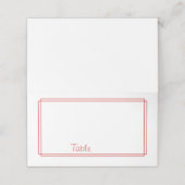 Thin Line Border l Red and White Platzkarte (Außenseite Aufgefaltet)