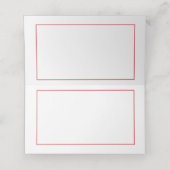 Thin Line Border l Red and White Platzkarte (Innenseite Aufgefaltet)