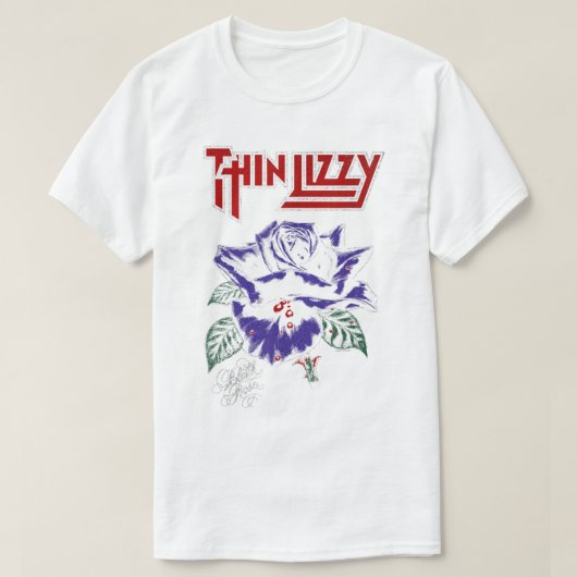 Thin Lizzy Black Rose Color T-Shirt (Design vorne)