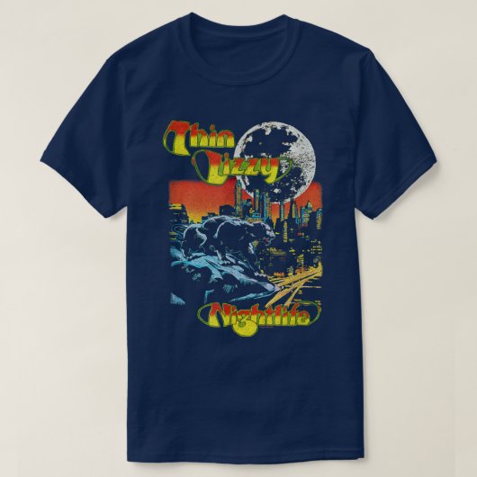 Thin LizzyNight Life verlängert T-Shirt (Design vorne)