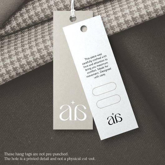 Thin Modern Logo Price Hang Tag Card