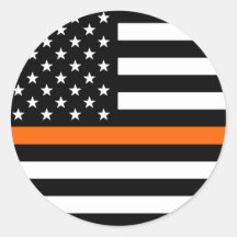 Thin Orange Line American Flag