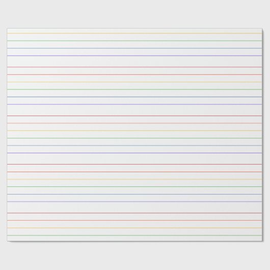 Thin Rainbow Stripes Geschenkpapier (Flach)