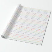 Thin Rainbow Stripes Geschenkpapier (Ungerollt)
