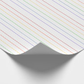 Thin Rainbow Stripes Geschenkpapier (Ecke)