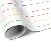 Thin Rainbow Stripes Geschenkpapier (Rolleneckpunkt)