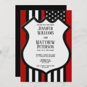 Thin Red Line Abzeichen Einladung (Vorne/Hinten)