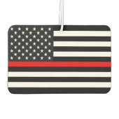 Thin Red Line American Flag Autolufterfrischer (Rückseite)