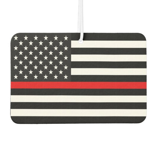 Thin Red Line American Flag Autolufterfrischer (Vorderseite)