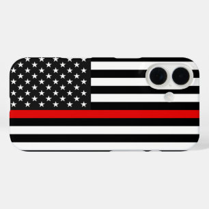 Thin Red Line American Flag iPhone 16 Hülle