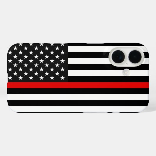 Thin Red Line American Flag Case-Mate iPhone Hülle (Rückseite (Horizontal))