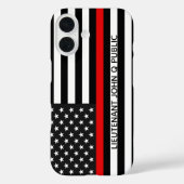 Thin Red Line American Flag Case-Mate iPhone Hülle (Rückseite)