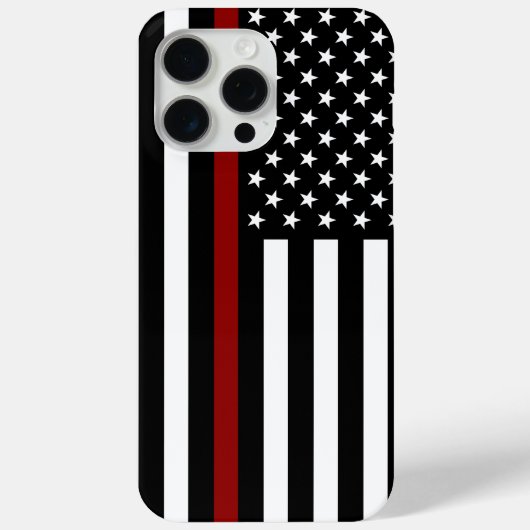 Thin Red Line American Flag Case-Mate iPhone Hülle (Rückseite)