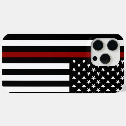 Thin Red Line American Flag Case-Mate iPhone Hülle (Rückseite (Horizontal))