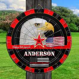 Thin Red Line & American Flag, Feuerwehr / USA Dartscheibe