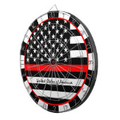 Thin Red Line & American Flag Firefighter / USA Dartscheibe (Vorderseite rechts)