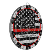 Thin Red Line & American Flag Firefighter / USA Dartscheibe (Vorderseite Links)