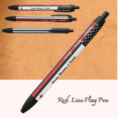 Thin Red Line, American Flag, Fireman Personalisie Kugelschreiber