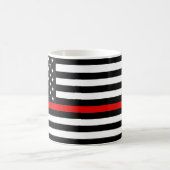Thin Red Line American Flag Kaffeetasse (Mittel)