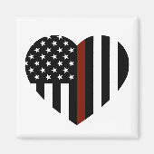 Thin Red Line American Flag Magnet (Vorne)