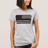 Thin Red Line American Flag T-Shirt (Vorderseite)