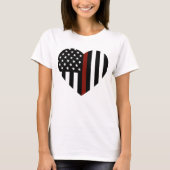 Thin Red Line American Flag T-Shirt (Vorderseite)