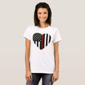 Thin Red Line American Flag T-Shirt (Vorne ganz)