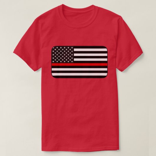Thin Red Line American Flag T-Shirt (Design vorne)